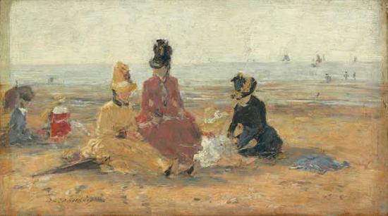 Eugene Boudin On the Beach, China oil painting art